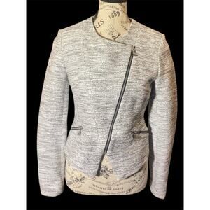 Banana Republic Women’s White Cropped Zip-Up Jacket size 0